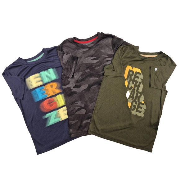 Lot of 3 All In Motion Boys Active T-Shirts Size Medium Short Sleeve Athletic - Picture 2 of 12